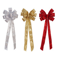 Tree Topper Bow Metallic Beaded