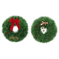 Tinsel Chunky Wreath Bow 45cm Asst