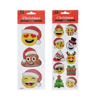 Diamante Christnmas Emoji Stickers