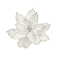 Clip on Poinsettia White