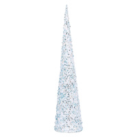 Glitter Cone Tree Blue - Large