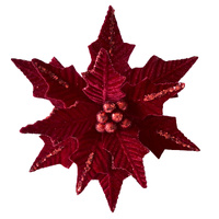 Poinsettia Red Sequin