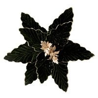 Poinsettia Green Gold Edge