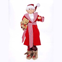 40cm Standing Elf wiht PJ&#39;s &amp; teddy
