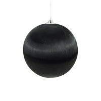 150mm Satin Wrap Bauble Black