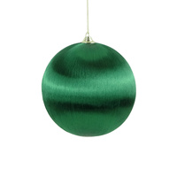 150mm Satin Wrap Bauble Green