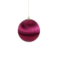 120mm Satin Wrap Bauble Burgundy