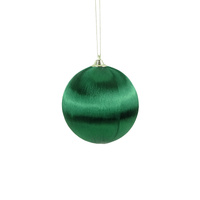 120mm Satin Wrap Bauble Green
