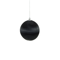 100mm Satin Wrap Bauble Black