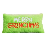 Grinch Cushion - Merry Grinchmas