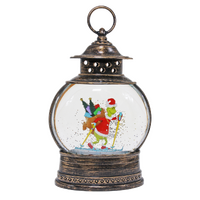 Lantern Round Grinch Skiiing