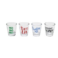 Shot Glass 50ml 4 Assorted