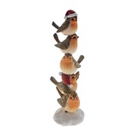 RESIN BIRD STACK DECORATION