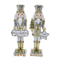 Nutcrackers Holding Signs