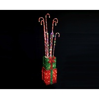 LED Candy Canes in Present Stack