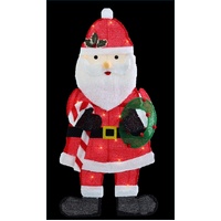 Solar Mesh Tinsel Santa 100cm