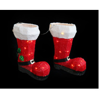Solar Mesh Tinsel Santa Boots!