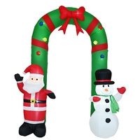 Santa and Snowman Arch Inflatable