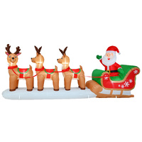 Triple Reindeer Santa Sleigh