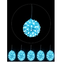 LED Petal Balls 10cm Twinkle - Icy Blue