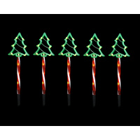 Solar Candy Cane with Tree Path Lights