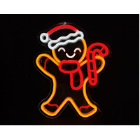 Neon Gingerbread Man