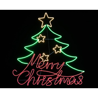 Neon Merry Christmas Tree