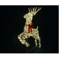 LED Metallic Twist Leaping Reindeer 100cm
