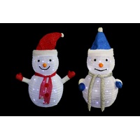 Solar Pop Up Tinsel Snowman Twinkle