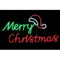 Merry Christmas Sign with Hat