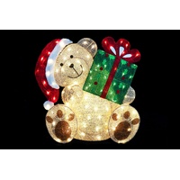 Glitter Mesh Teddy Bear w/Present Twinkle