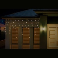 Solar Snowing Icilcles 600 Warm White