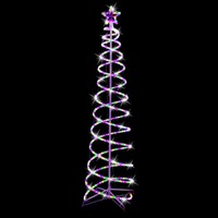 LED Ropelight Dble Spiral Tree 1.8m Multi..