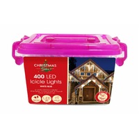 400 LED Icicles White/Blue..