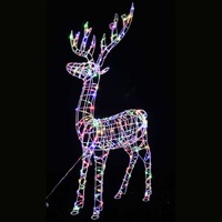 LED Flex Cable Stand Reindeer Flash Multi..