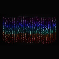 LED Curtain Lights Rainbow 3.6x1.8m Flashing..