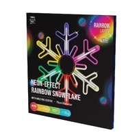 Neon Digital Rainbow Snowflake 75cm