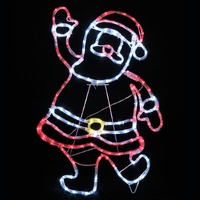 LED Ropelight Santa Twinkle 82x54cm..