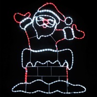 LED Ropelight Santa Chimney Twinkle 100x80cm..