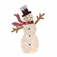 LED Glitter Thread Snowman 90cm..