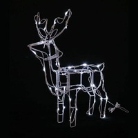Solar LED Reindeer 50L White..