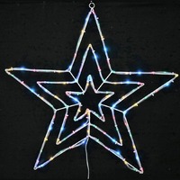 Solar LED Tubelight 3D Star Flash Multi..