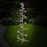 Solar Spiral Ropelight Tree 180cm Multi..