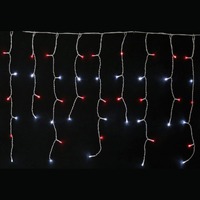 LED Icicle Lights 400 Red/White