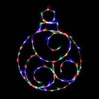 LED Twinkling Bauble 60cm Multi