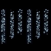 Solar LED Tree Clusters 480 6pc Wht