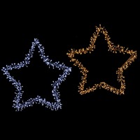 LED Sparkle Star 90cm Twinkle Gold/Silver
