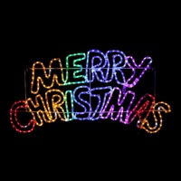LED R/Light Rainbow Merry Christmas Twinkle