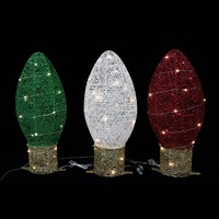 LED Glitter Thread Lightbulbs 3pc Flash