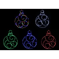 LED Twinkling Bauble 60cm Asst